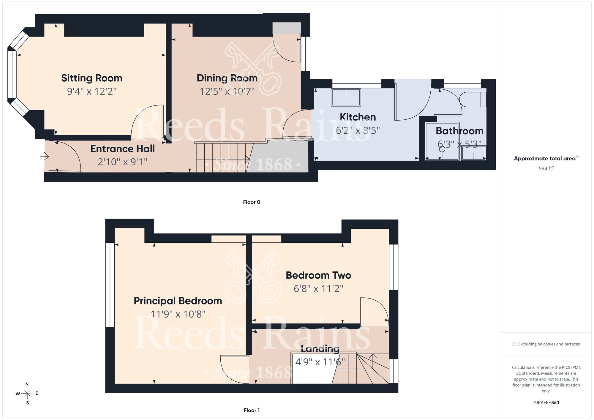 Floorplan of 2 bedroom End Terrace House for sale, Exmouth Street, Hull, East Yorkshire, HU5