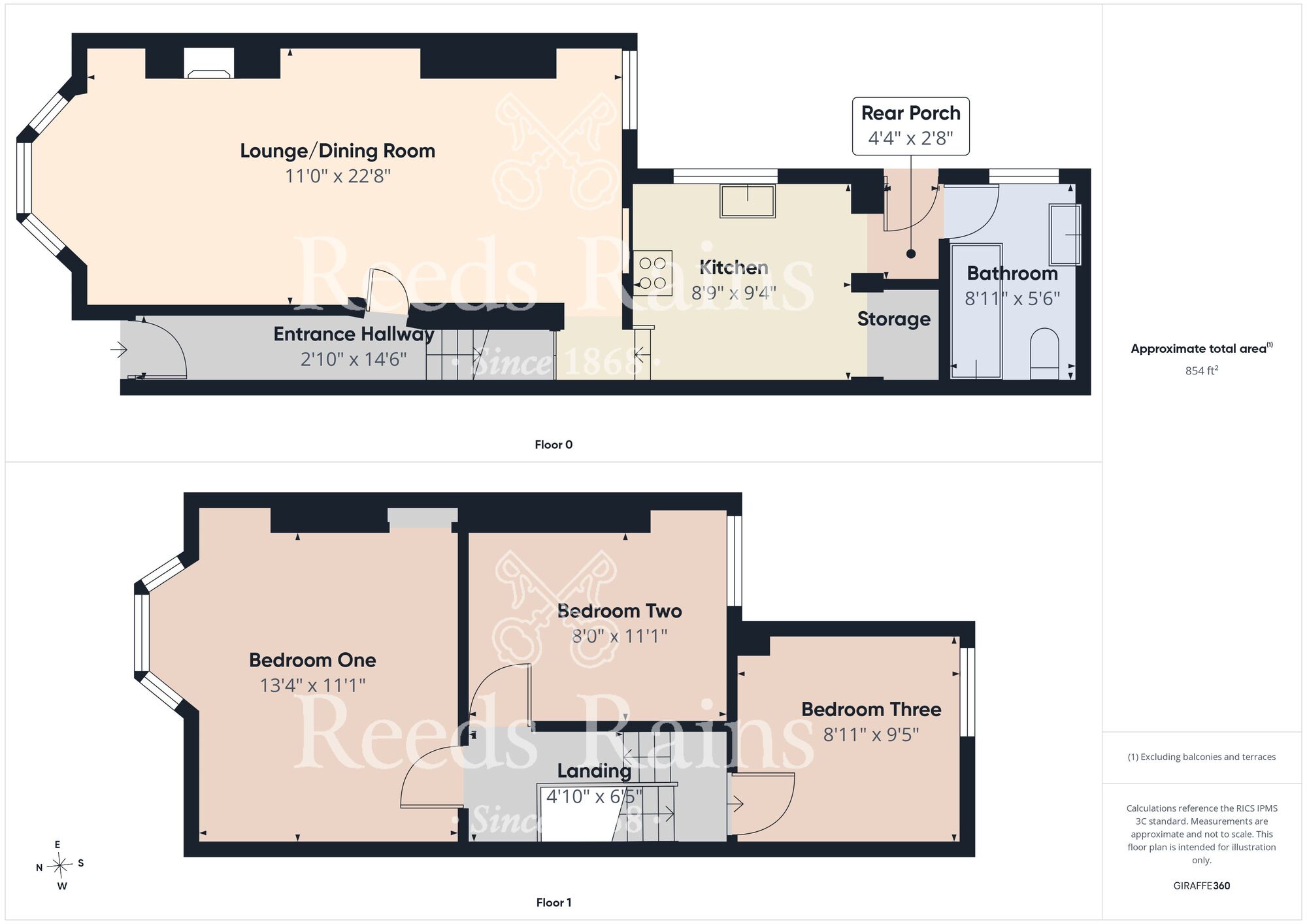 Floorplan of 3 bedroom Mid Terrace House for sale, Edgecumbe Street, Hull, East Yorkshire, HU5