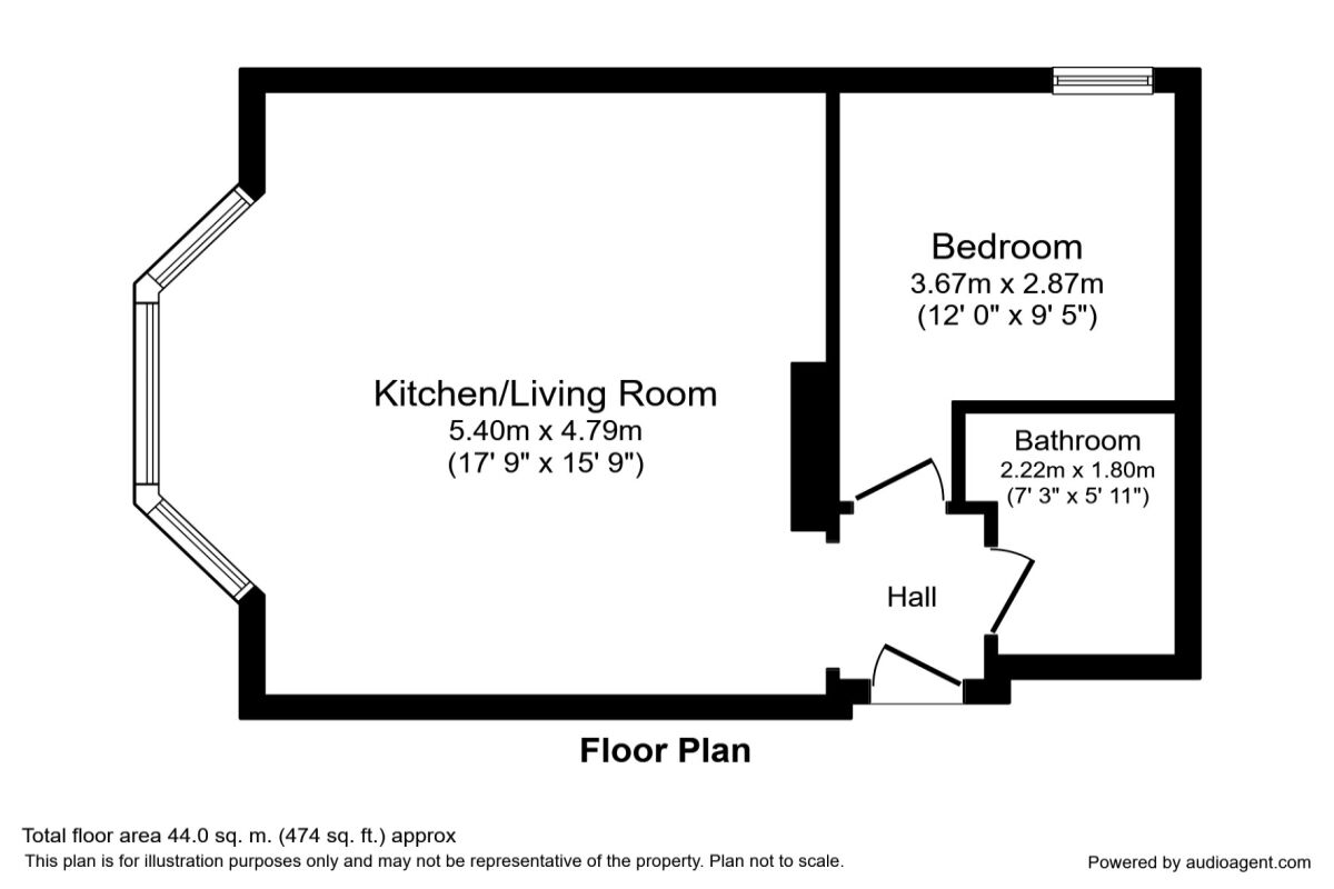 Floorplan of 1 bedroom Flat to rent, Grassdale Park, Brough, North Humberside, HU15