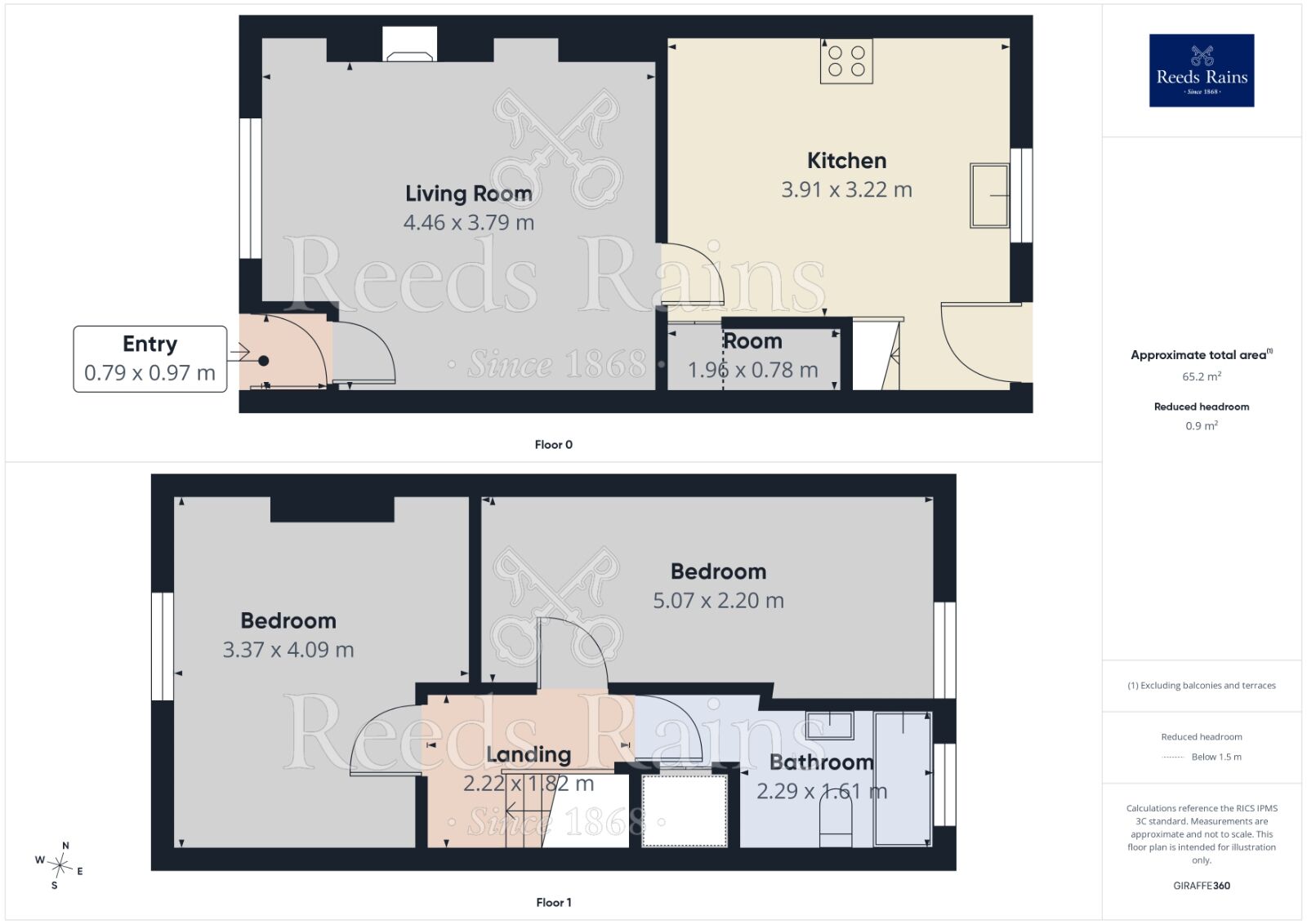 Floorplan of 2 bedroom Mid Terrace House to rent, Tom Shepley Street, Hyde, Cheshire, SK14
