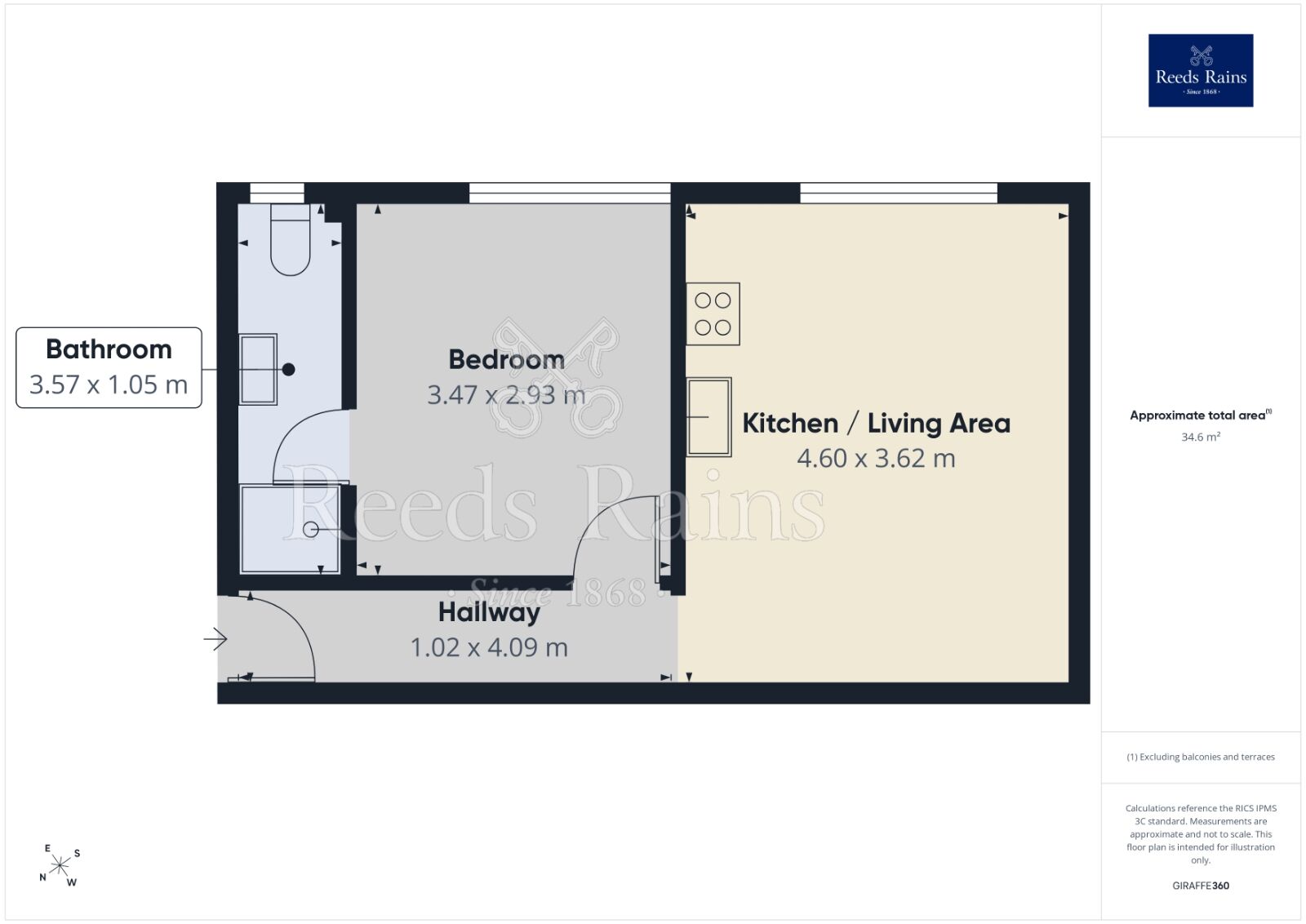 Floorplan of 1 bedroom Flat to rent, Reynard Street, Hyde, Cheshire, SK14