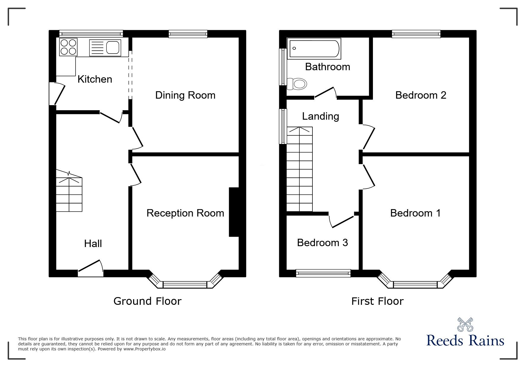 Floorplan of 3 bedroom Semi Detached House for sale, Sandringham Road, Hyde, Greater Manchester, SK14