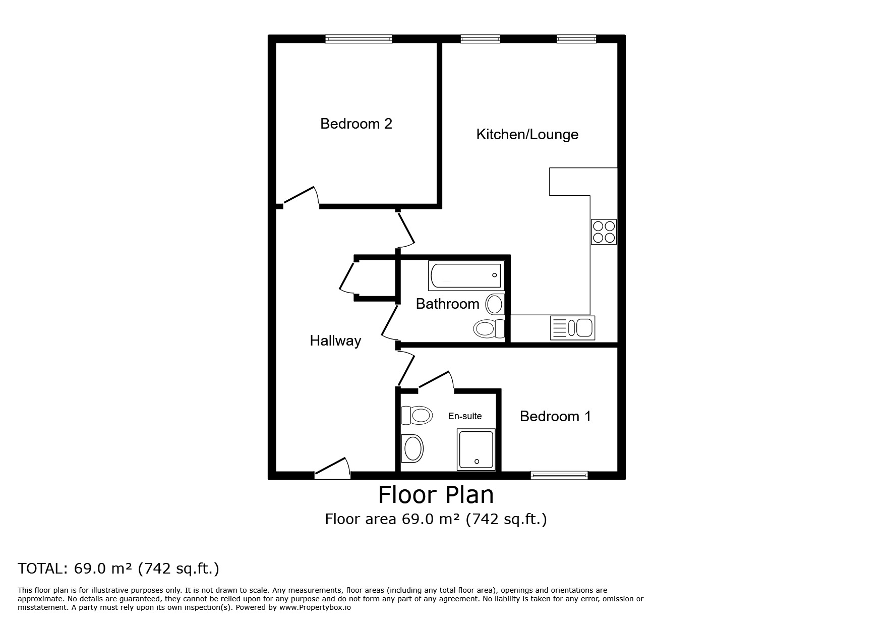Floorplan of 2 bedroom  Flat for sale, Reynold Street, Hyde, Greater Manchester, SK14