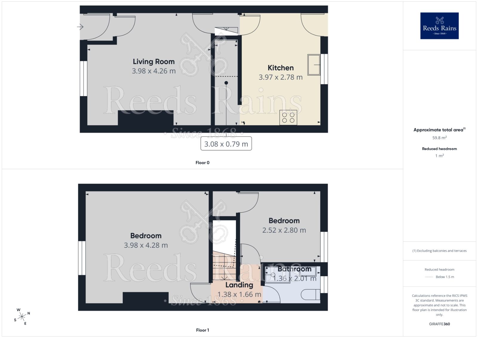 Floorplan of 2 bedroom Mid Terrace House to rent, Green Street, Hyde, Greater Manchester, SK14