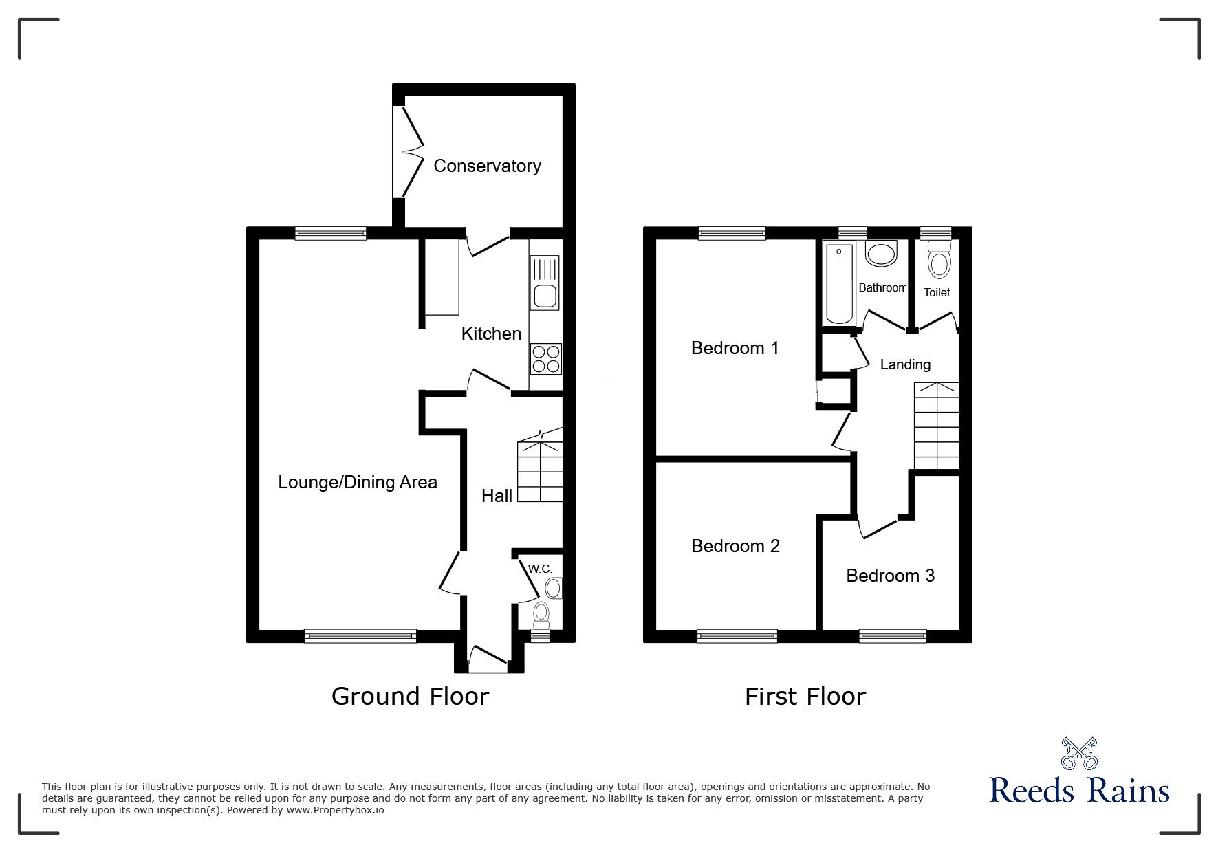 Floorplan of 3 bedroom Mid Terrace House for sale, St. Johns Drive, Hyde, Greater Manchester, SK14