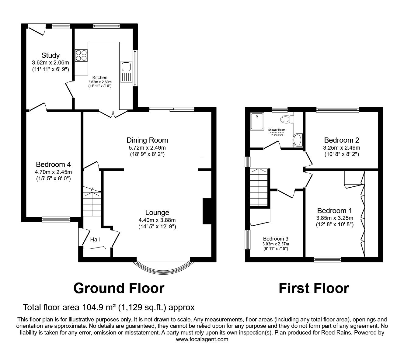Floorplan of 4 bedroom Semi Detached House for sale, Hillcrest, Hyde, Greater Manchester, SK14