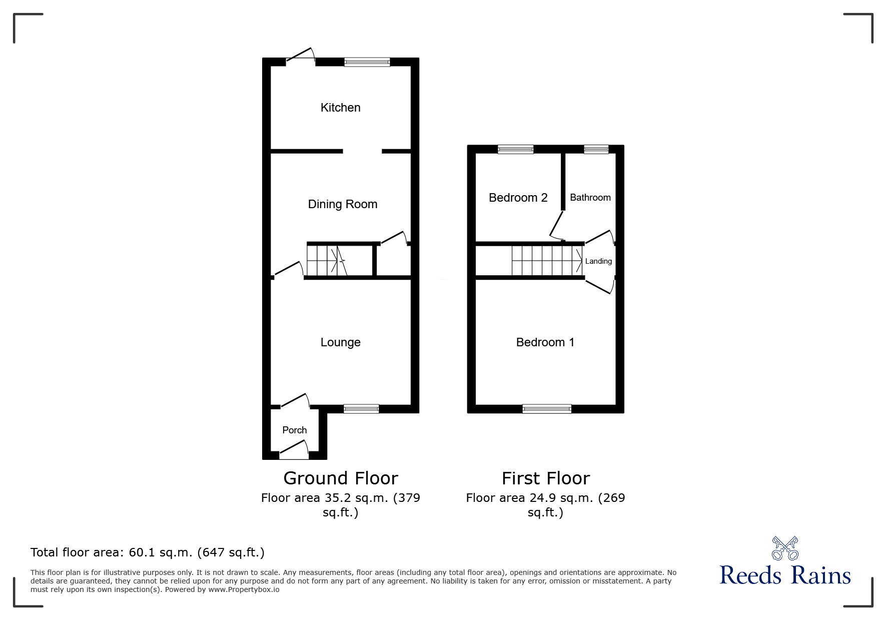 Floorplan of 2 bedroom Mid Terrace House for sale, Edna Street, Hyde, Greater Manchester, SK14