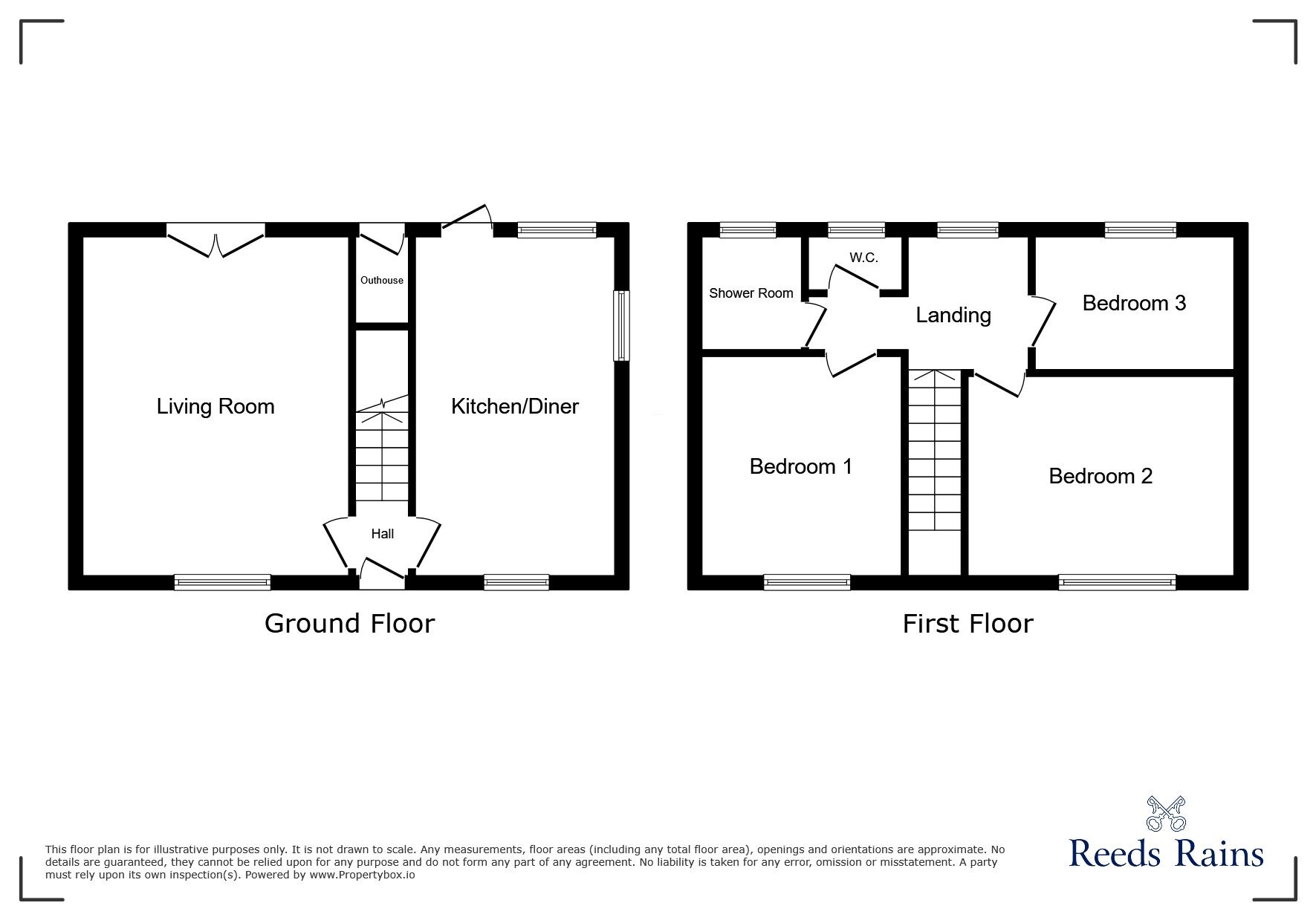 Floorplan of 3 bedroom Mid Terrace House for sale, Repton Avenue, Hyde, Greater Manchester, SK14