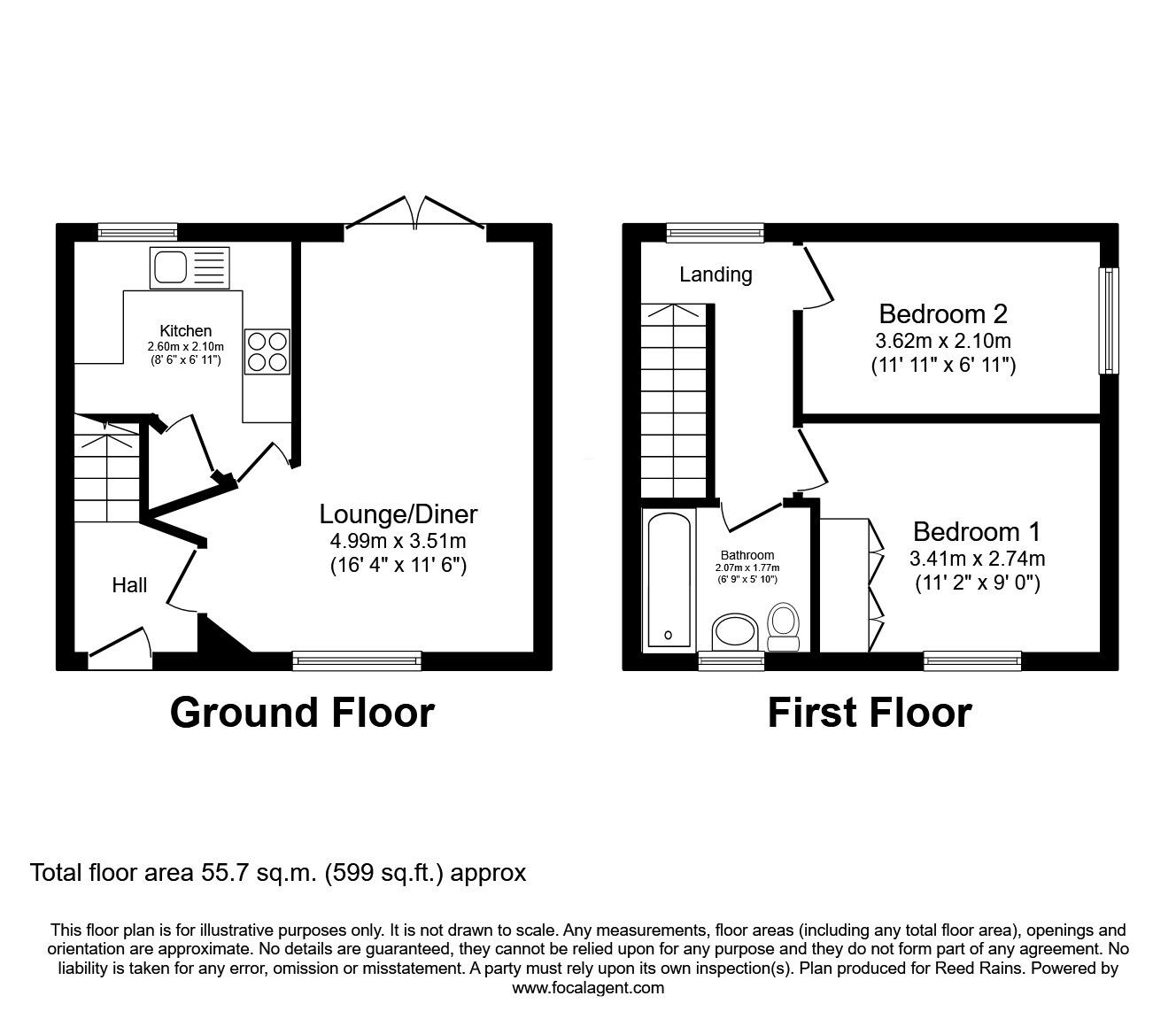 Floorplan of 2 bedroom Semi Detached House for sale, Fern Bank Court, Fern Bank Street, Greater Manchester, SK14