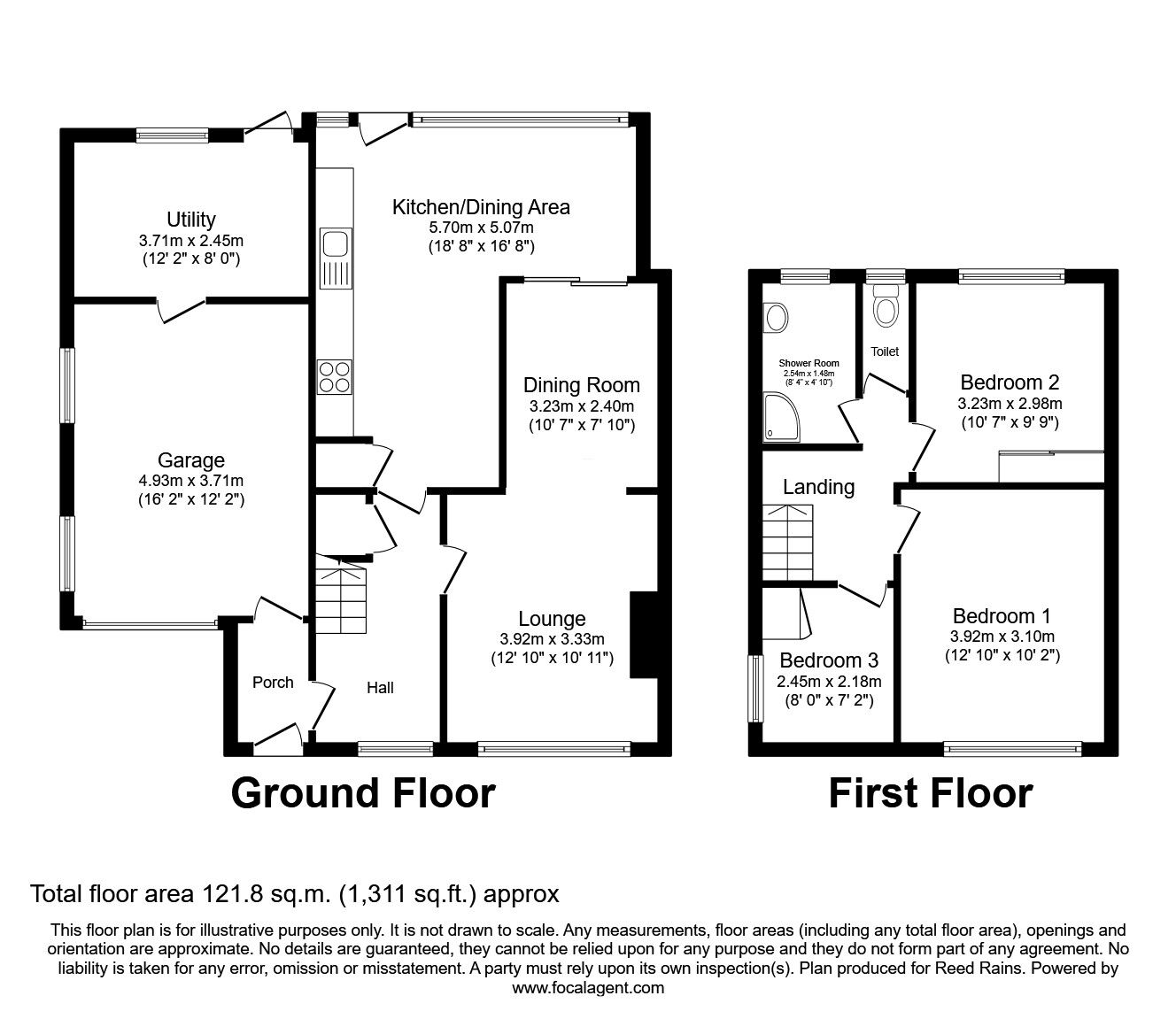 Floorplan of 3 bedroom Semi Detached House for sale, Lord Derby Road, Hyde, Greater Manchester, SK14