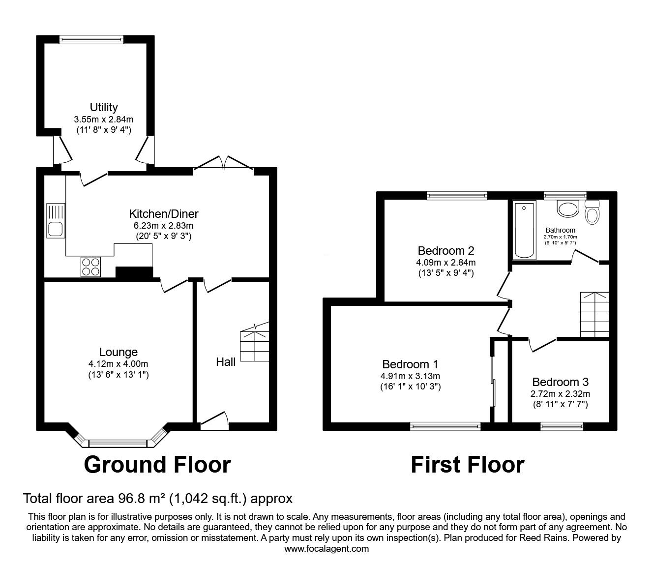 Floorplan of 3 bedroom Mid Terrace House for sale, Dingle Drive, Droylsden, Greater Manchester, M43