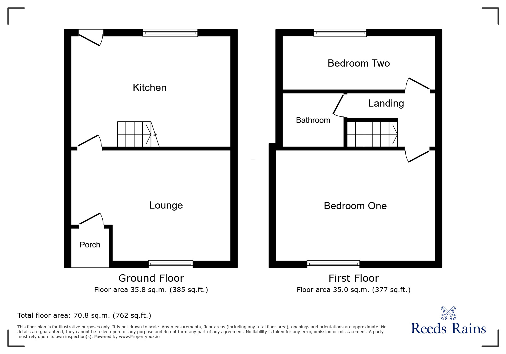 Floorplan of 2 bedroom Mid Terrace House for sale, Woodend Lane, Hyde, Cheshire, SK14