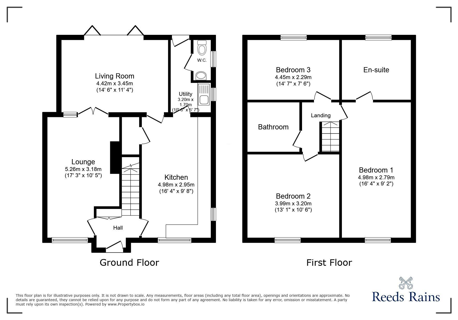 Floorplan of 3 bedroom End Terrace House for sale, Knott Lane, Hyde, Greater Manchester, SK14