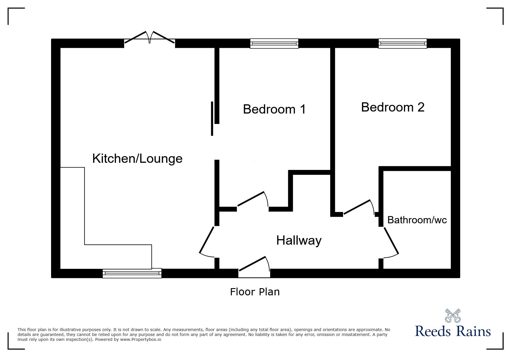 Floorplan of 2 bedroom  Flat for sale, Ridling Lane, Hyde, Greater Manchester, SK14