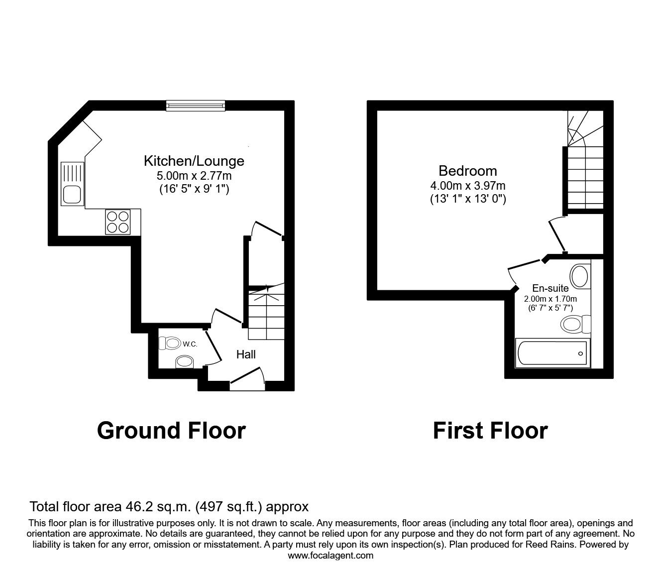 Floorplan of 1 bedroom  Flat for sale, Steeple View Close, Hyde, Greater Manchester, SK14