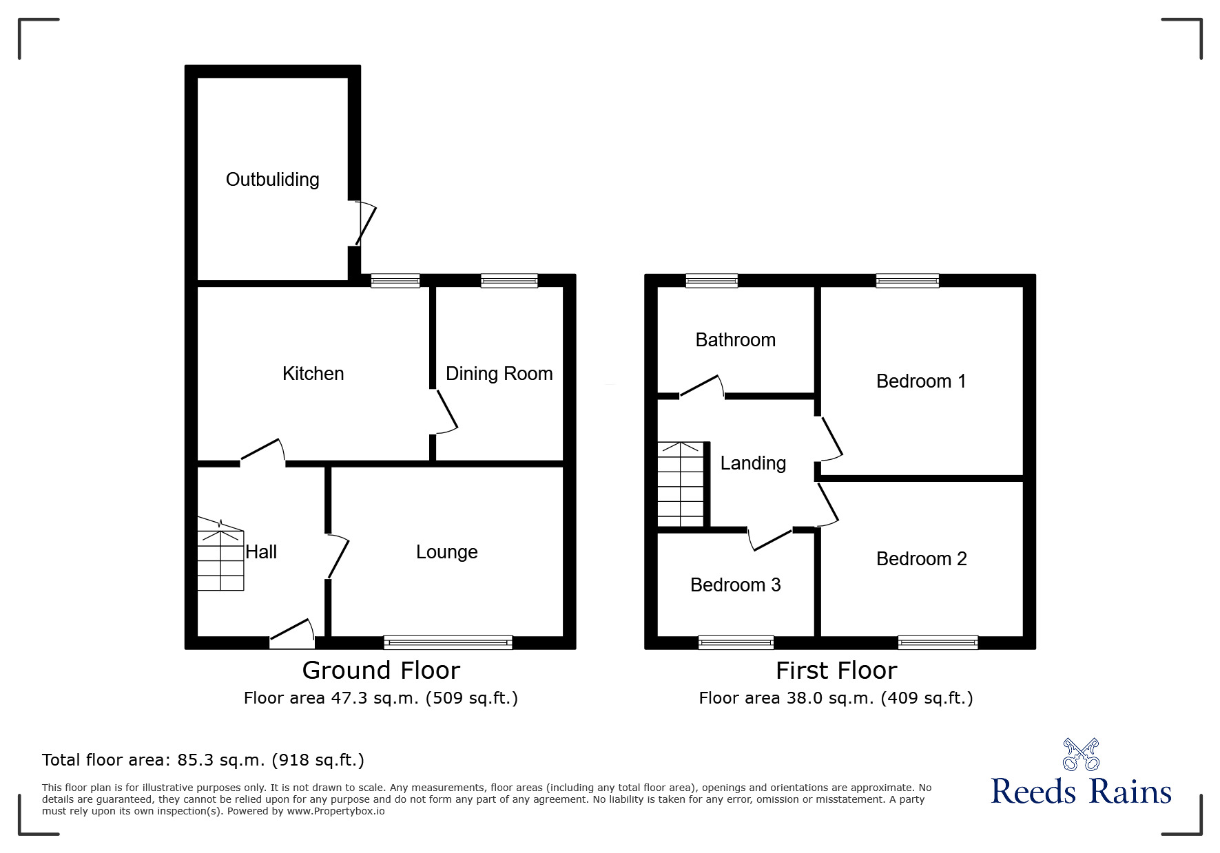 Floorplan of 3 bedroom Mid Terrace House for sale, Harbour Farm Road, Hyde, Greater Manchester, SK14
