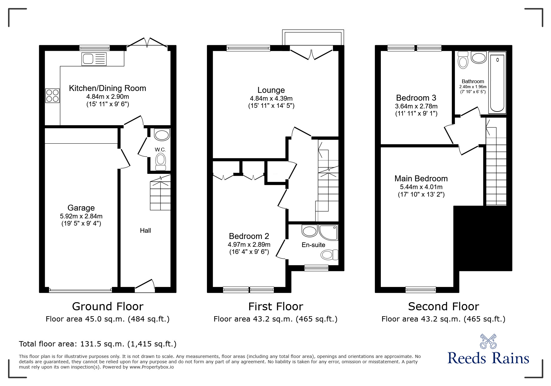 Floorplan of 3 bedroom Mid Terrace House for sale, Steeple View Close, Hyde, Greater Manchester, SK14