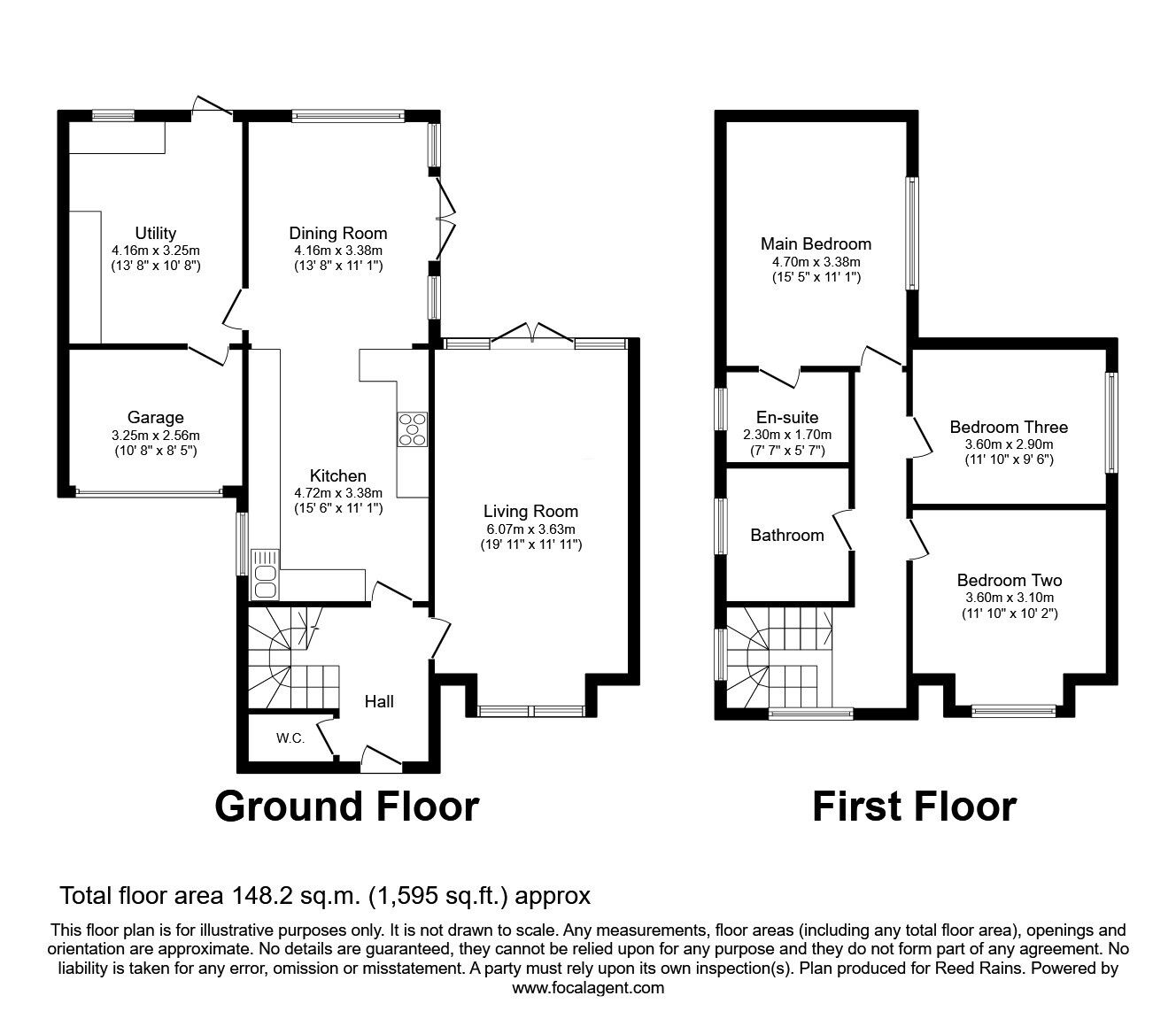 Floorplan of 3 bedroom Detached House for sale, Blundering Lane, Stalybridge, Greater Manchester, SK15