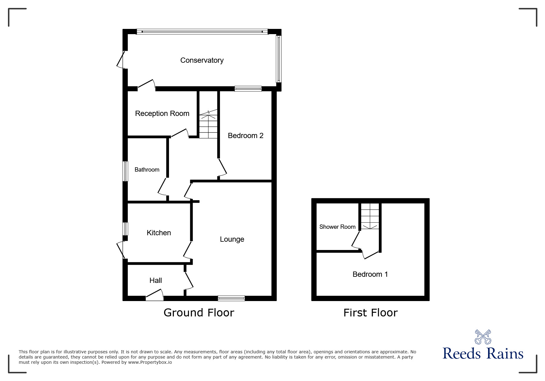 Floorplan of 2 bedroom Semi Detached Bungalow for sale, Gee Cross Fold, Hyde, Greater Manchester, SK14