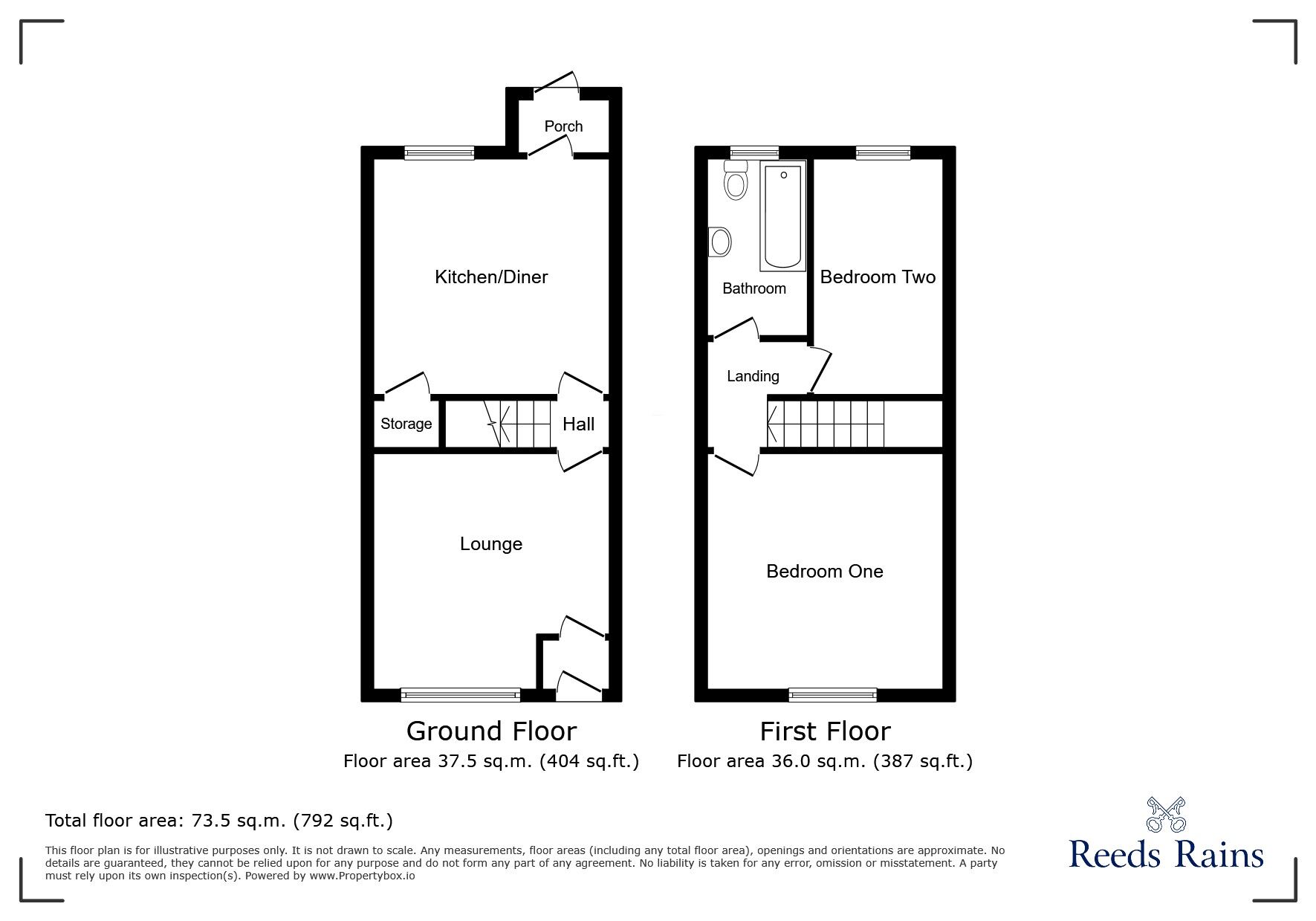 Floorplan of 2 bedroom End Terrace House for sale, Chapel Street, Dukinfield, Greater Manchester, SK16
