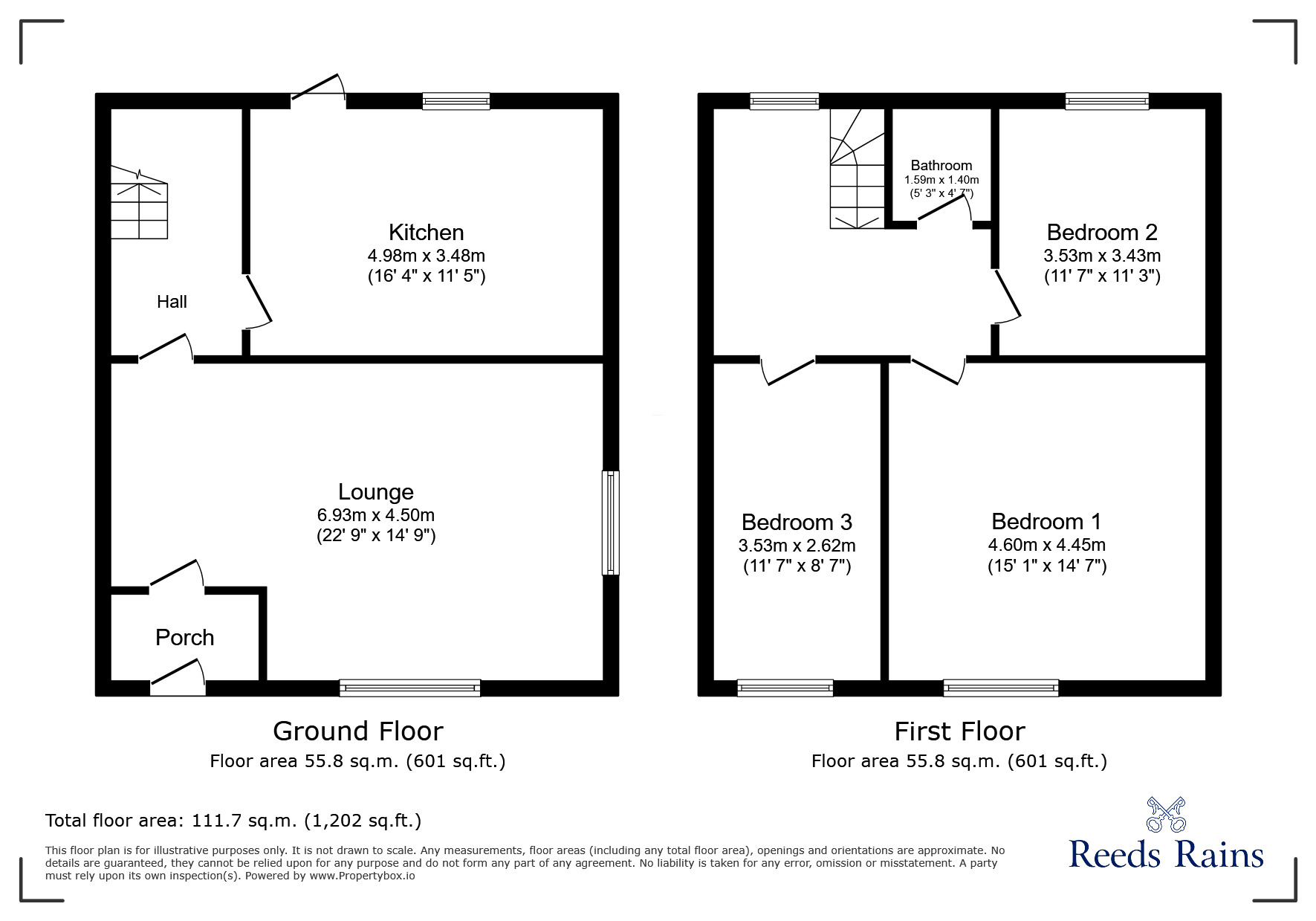 Floorplan of 3 bedroom End Terrace House for sale, Mottram Old Road, Hyde, Greater Manchester, SK14