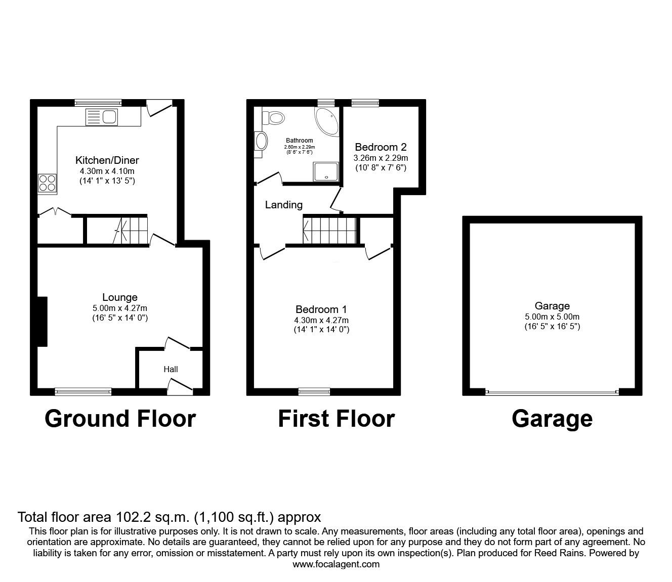 Floorplan of 2 bedroom Mid Terrace House for sale, John Street, Hyde, Greater Manchester, SK14