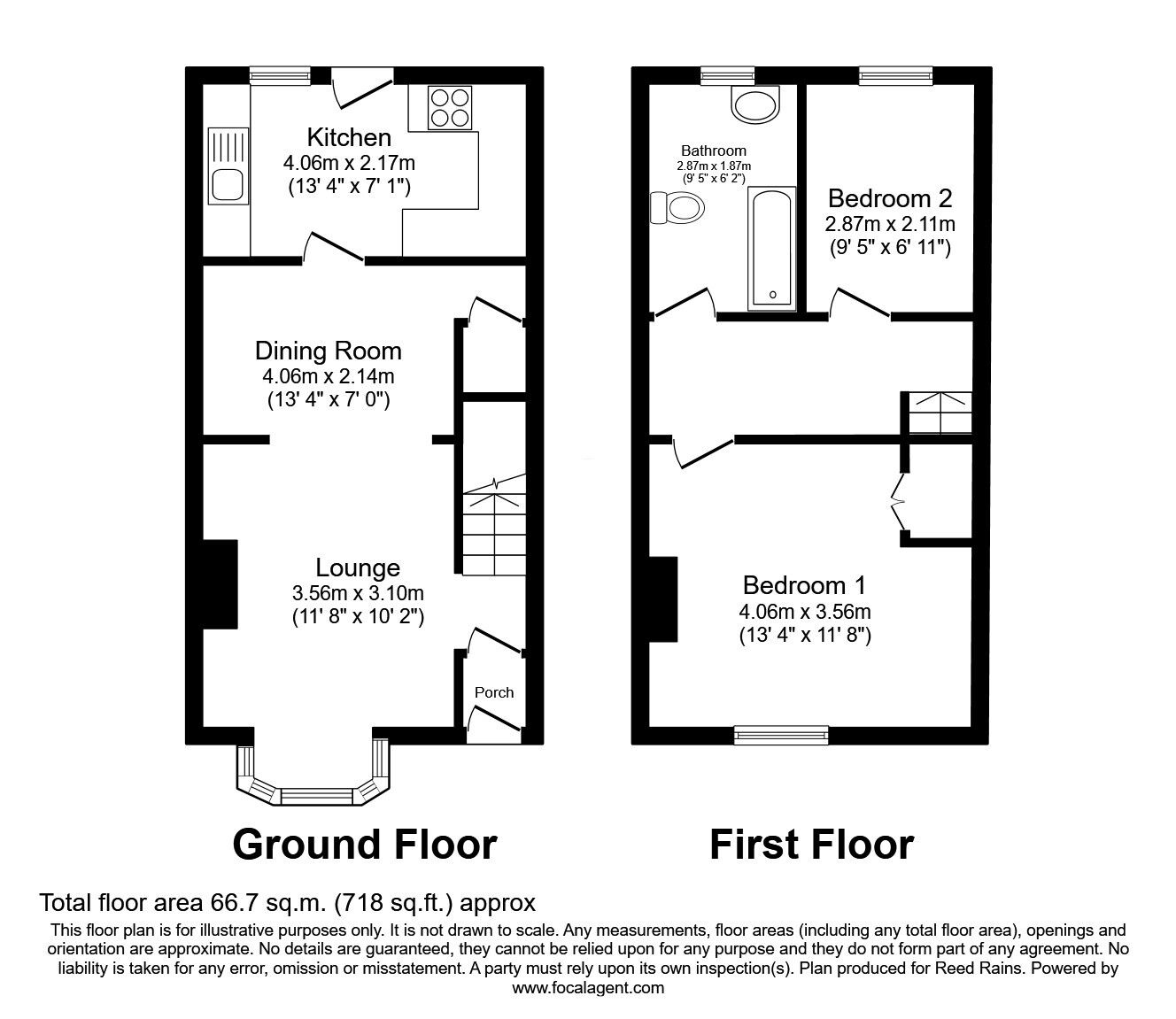 Floorplan of 2 bedroom Mid Terrace House for sale, Wilson Street, Hyde, Greater Manchester, SK14