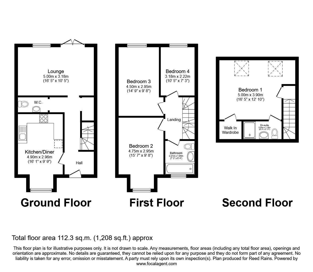 Floorplan of 4 bedroom Semi Detached House for sale, Steeple View Close, Hyde, Greater Manchester, SK14