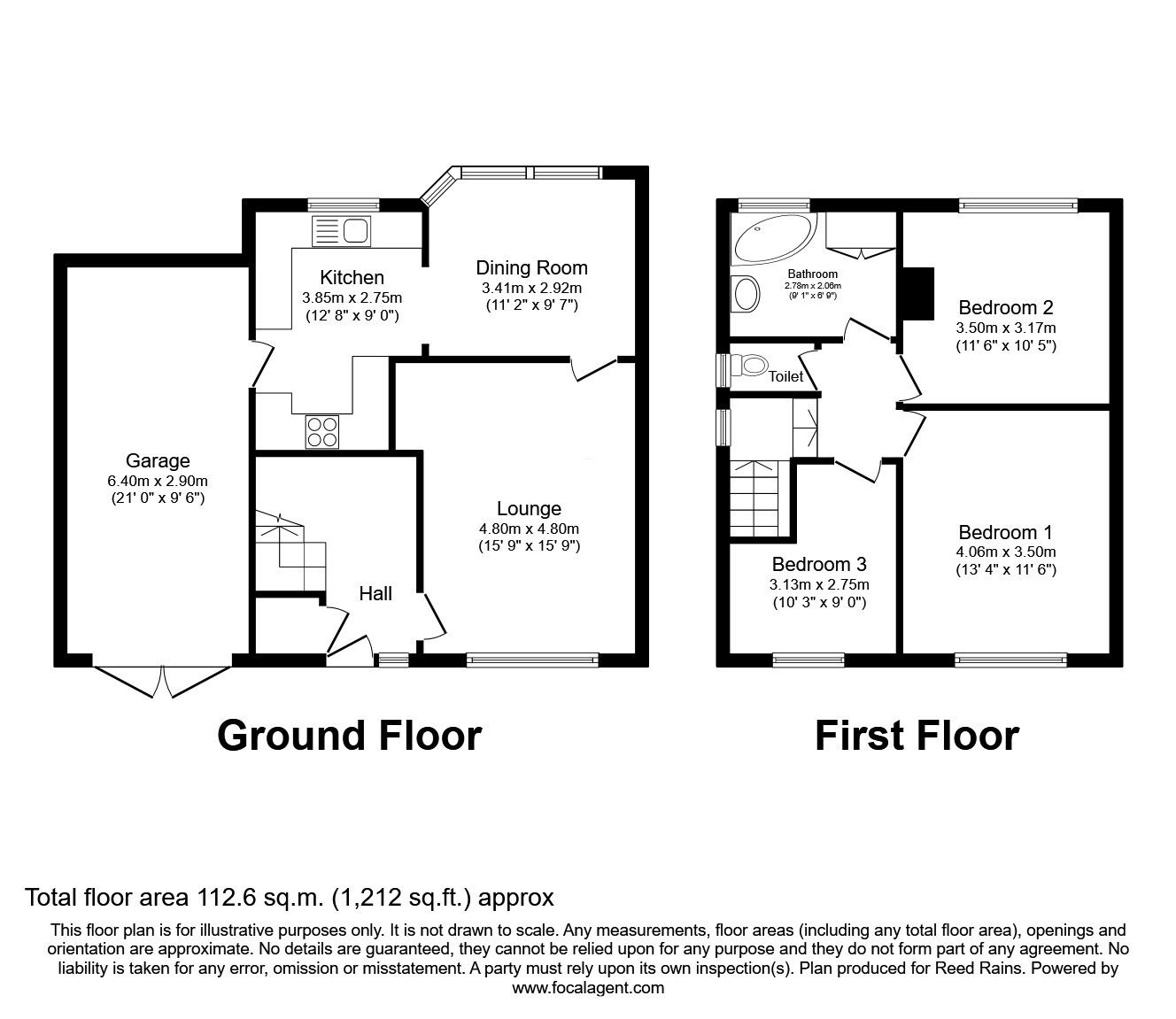 Floorplan of 3 bedroom Semi Detached House for sale, Brookside Drive, Hyde, Greater Manchester, SK14