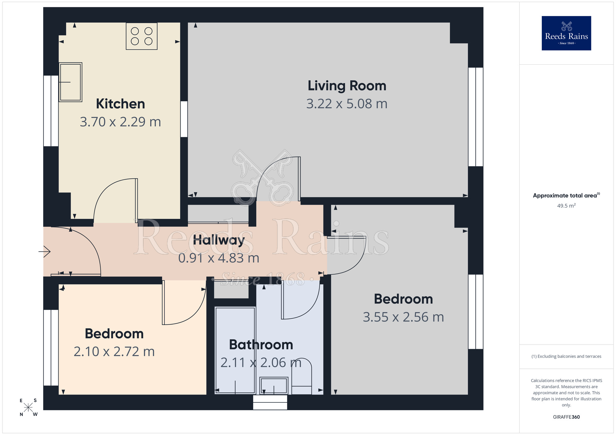 Floorplan of 2 bedroom Semi Detached Bungalow for sale, Knott Lane, Hyde, Greater Manchester, SK14