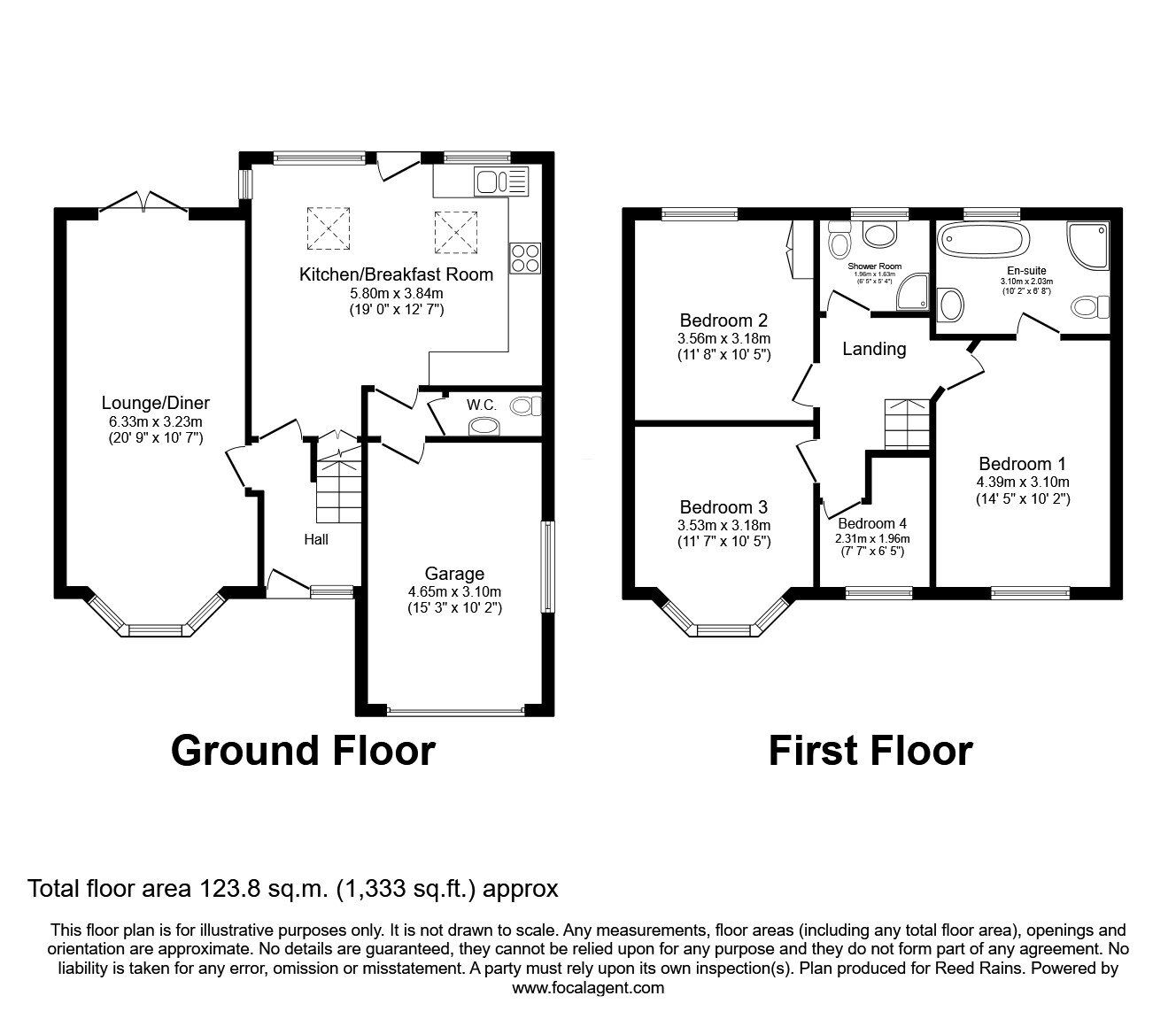 Floorplan of 4 bedroom Semi Detached House for sale, Woodfield Avenue, Hyde, Greater Manchester, SK14
