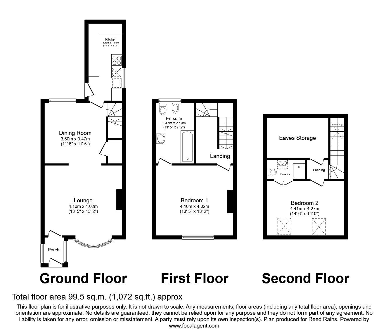 Floorplan of 2 bedroom Mid Terrace House for sale, Daisy Bank, Hyde, Greater Manchester, SK14
