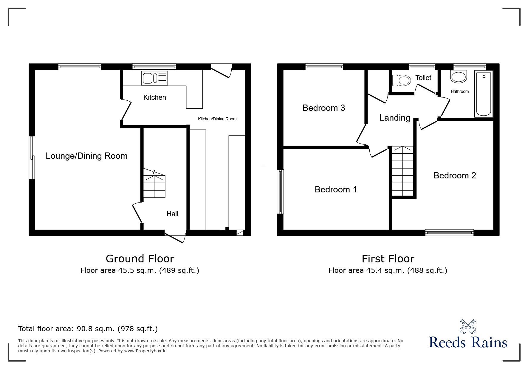 Floorplan of 3 bedroom Mid Terrace House for sale, Albany Way, Hyde, Greater Manchester, SK14