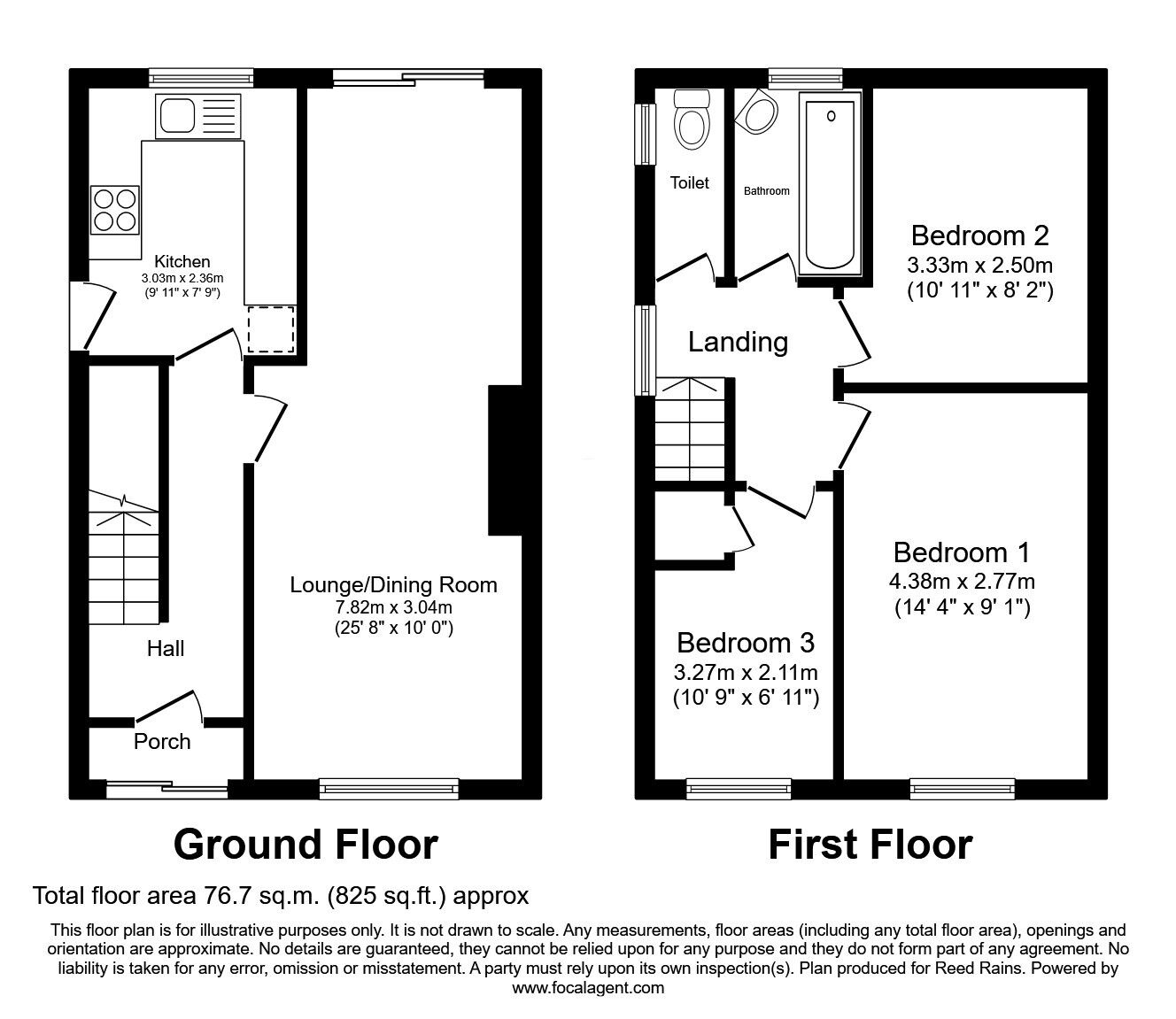 Floorplan of 3 bedroom Semi Detached House for sale, Broadhill Road, Stalybridge, Greater Manchester, SK15