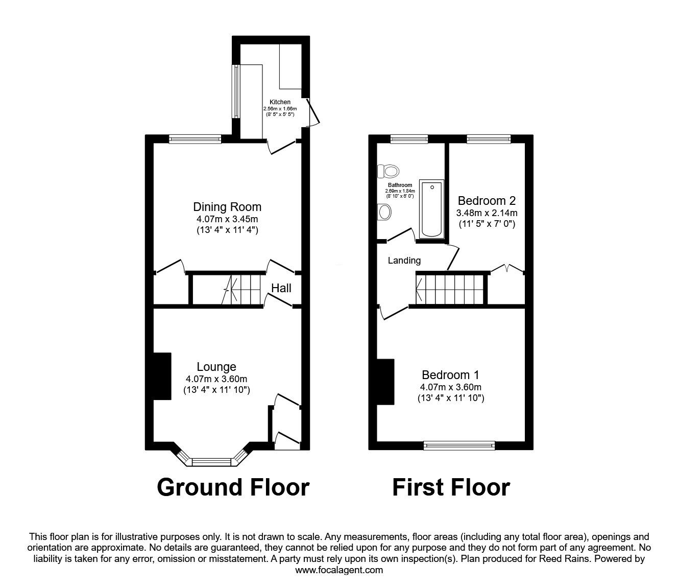 Floorplan of 2 bedroom End Terrace House for sale, Wilson Street, Hyde, Greater Manchester, SK14