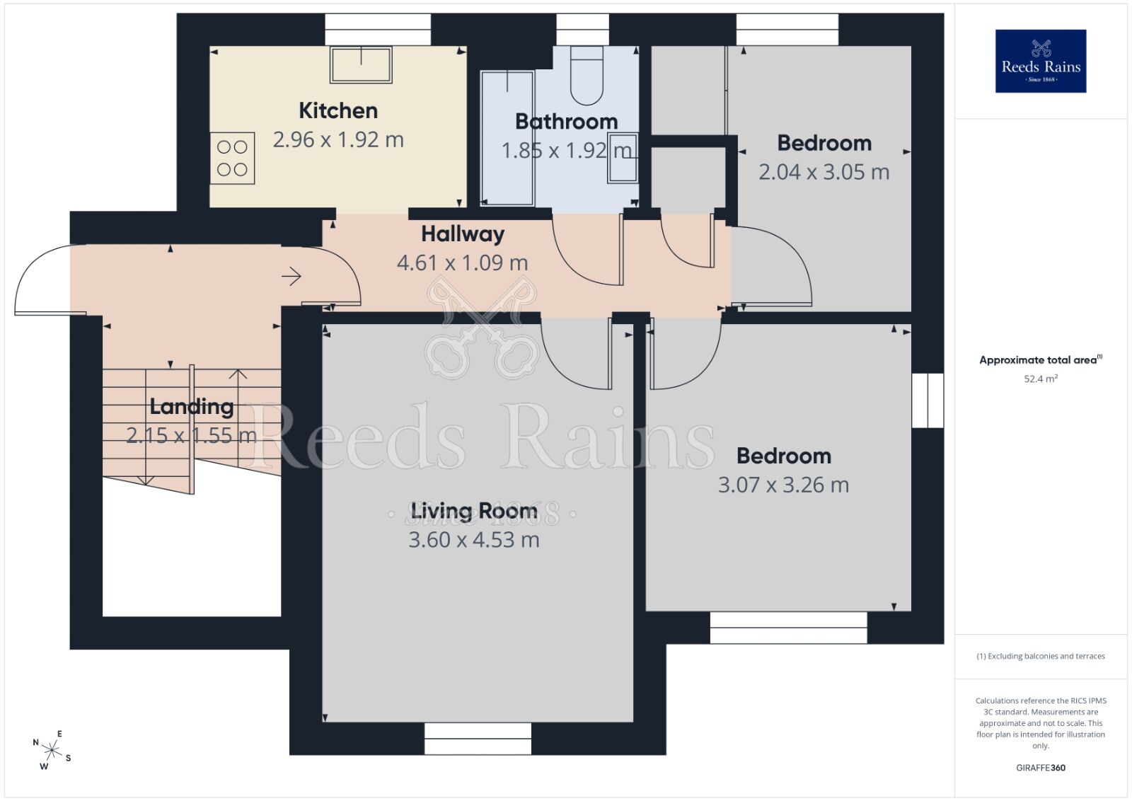 Floorplan of 2 bedroom Flat to rent, Regency Gardens, Hyde, Greater Manchester, SK14