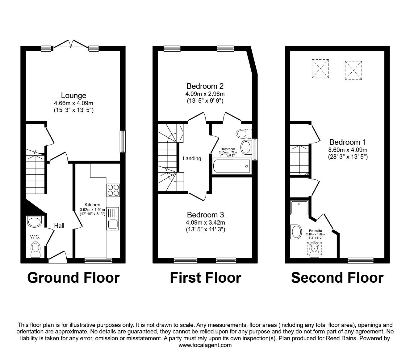 Floorplan of 3 bedroom Semi Detached House for sale, Sandy Bank Avenue, Hyde, Greater Manchester, SK14