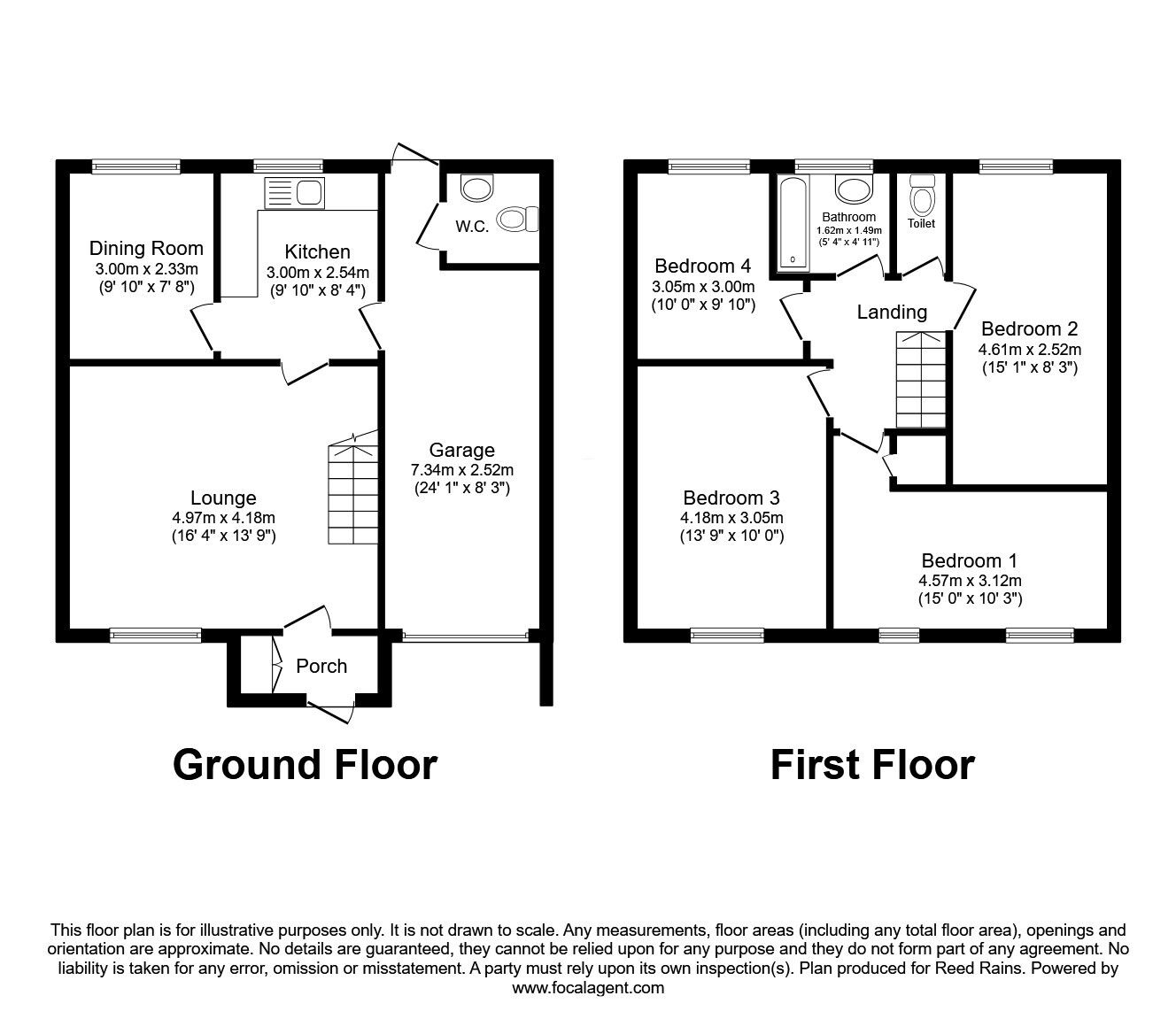 Floorplan of 4 bedroom Semi Detached House for sale, St. Michaels Road, Hyde, Greater Manchester, SK14