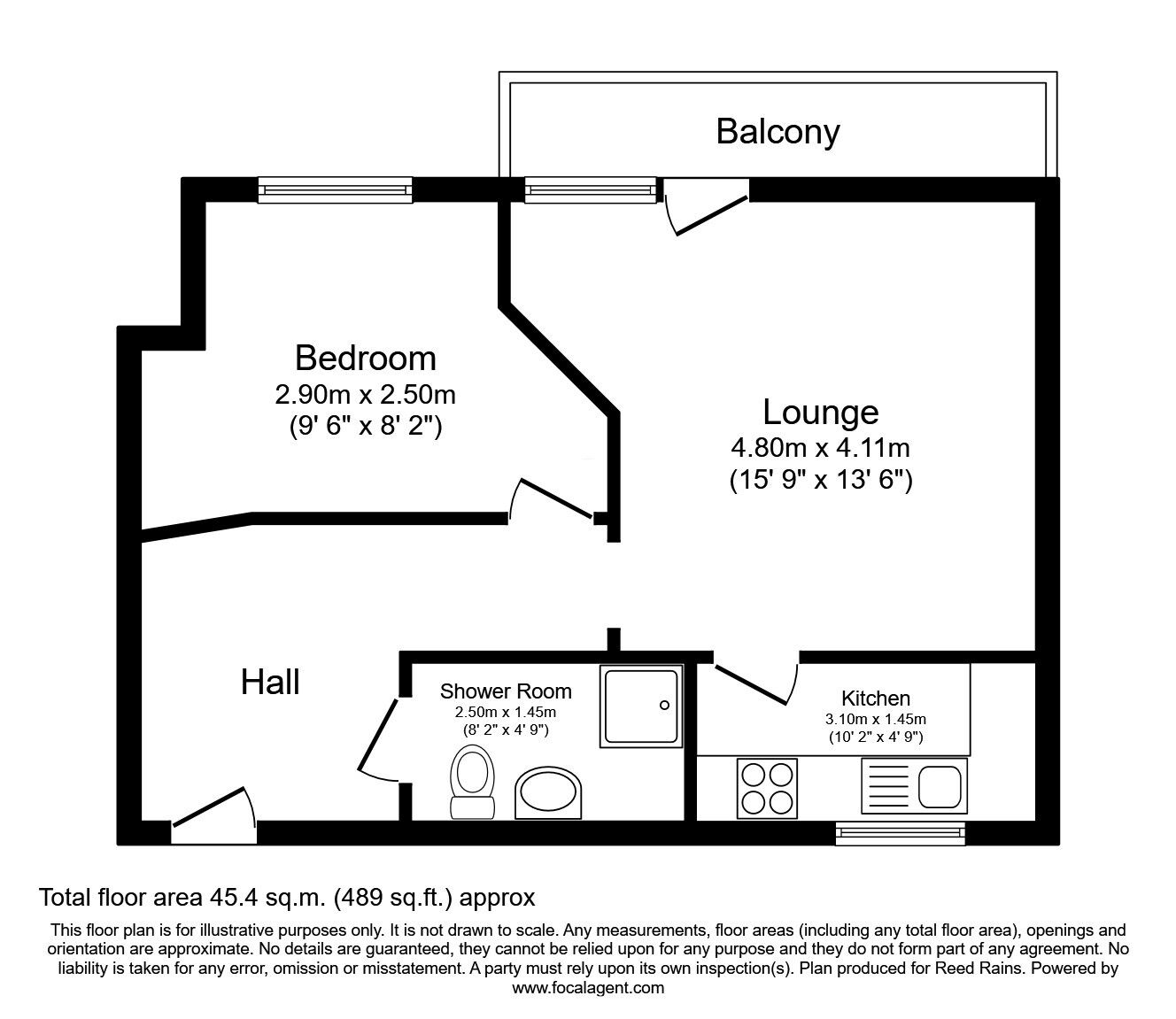 Floorplan of 1 bedroom  Flat for sale, The Old Tannery, Hyde, Greater Manchester, SK14