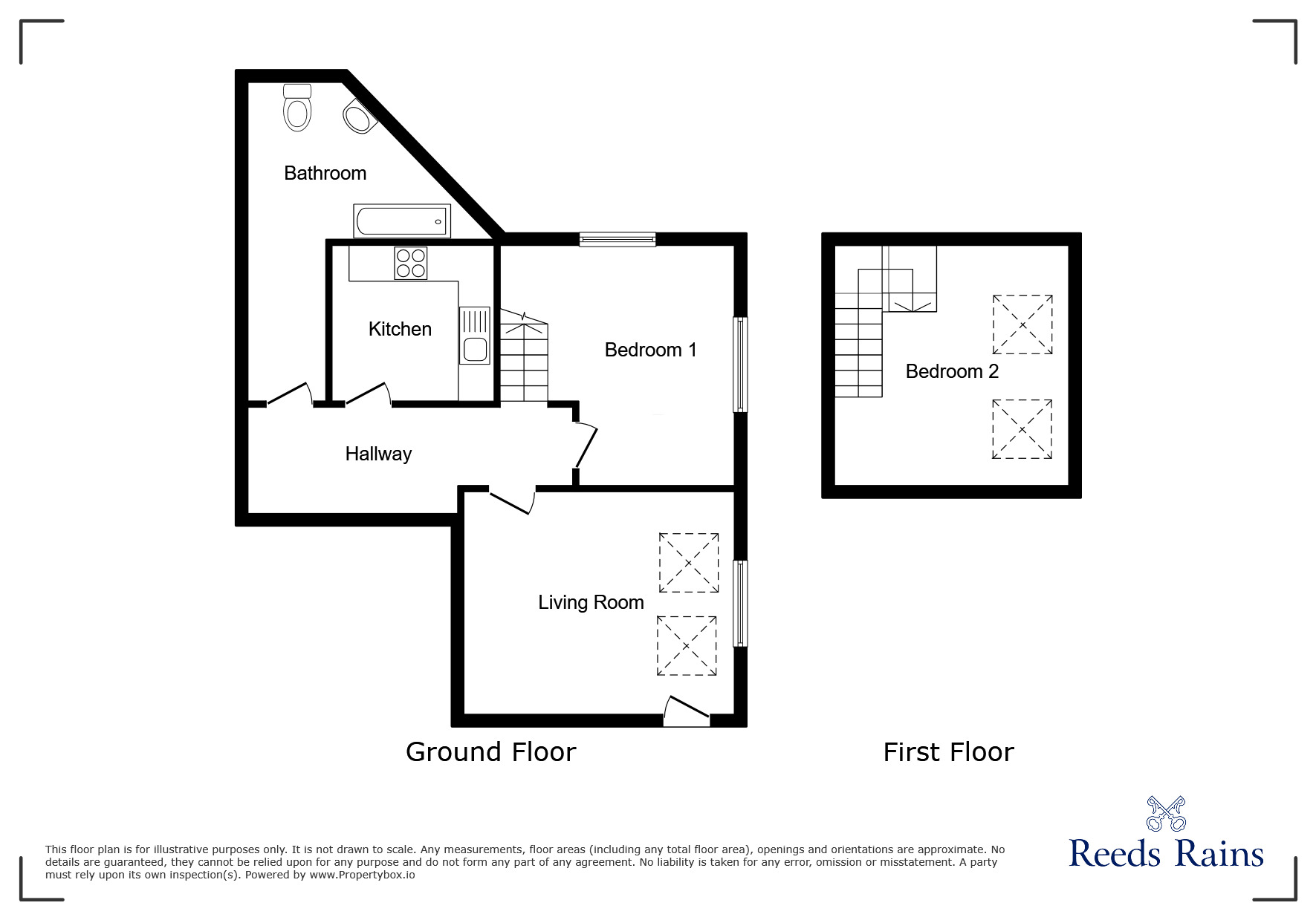 Floorplan of 2 bedroom  Flat for sale, Steeple View Close, Hyde, Greater Manchester, SK14