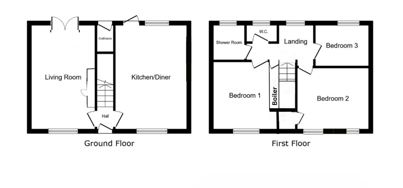 Floorplan of 3 bedroom Mid Terrace House for sale, Repton Avenue, Hyde, Greater Manchester, SK14