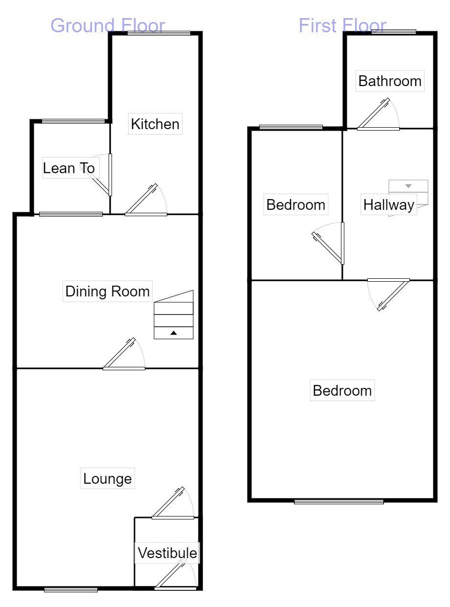 Floorplan of 2 bedroom Mid Terrace House to rent, Stockport Road, Hyde, Greater Manchester, SK14