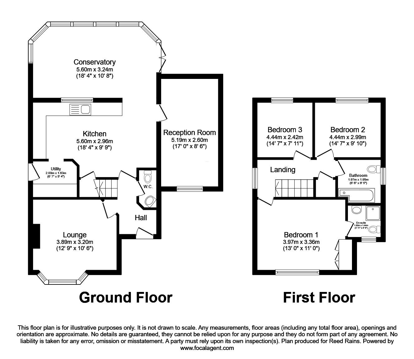 Floorplan of 3 bedroom Detached House for sale, Westwood Avenue, Hyde, Greater Manchester, SK14