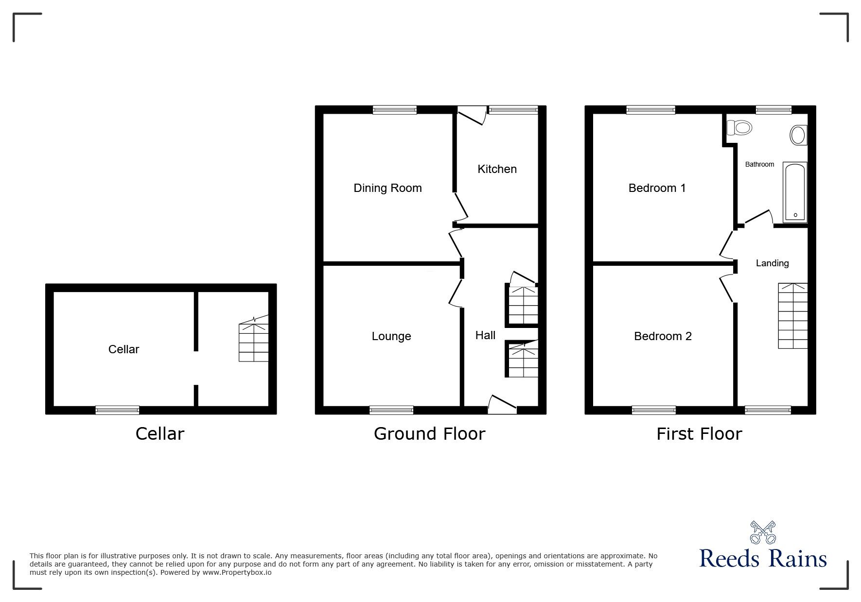 Floorplan of 2 bedroom End Terrace House for sale, Norfolk Street, Hyde, Greater Manchester, SK14