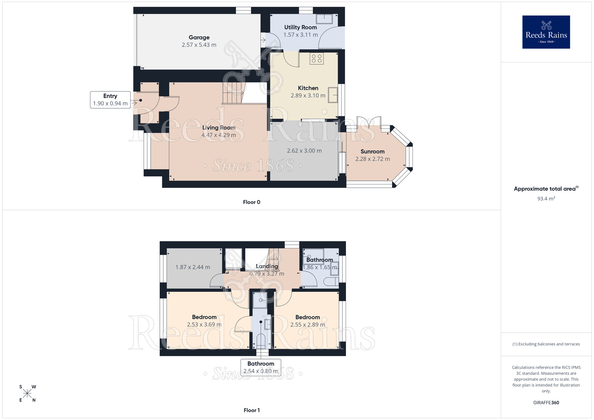 Floorplan of 3 bedroom Detached House for sale, Pentland Way, Hyde, Greater Manchester, SK14