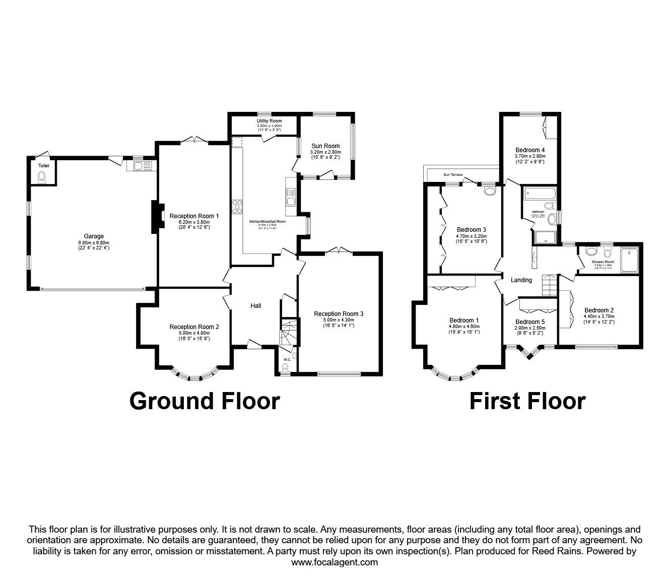 Floorplan of 5 bedroom Detached House for sale, Mottram Old Road, Stalybridge, Greater Manchester, SK15
