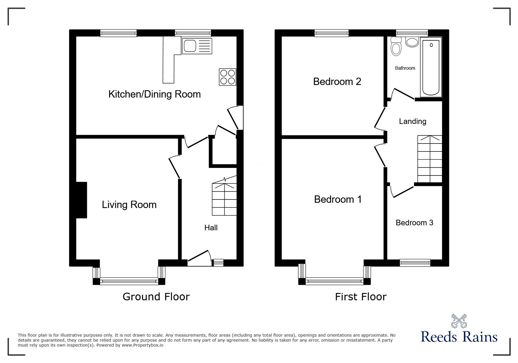 Floorplan of 3 bedroom Semi Detached House for sale, Lodge Lane, Hyde, Greater Manchester, SK14