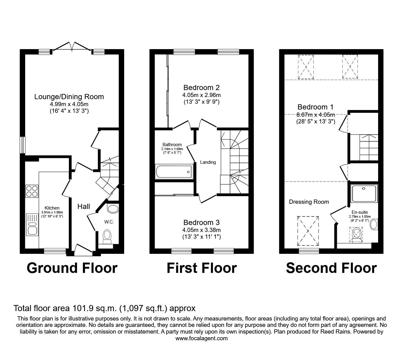 Floorplan of 3 bedroom Semi Detached House for sale, Greencroft Lane, Hyde, Greater Manchester, SK14
