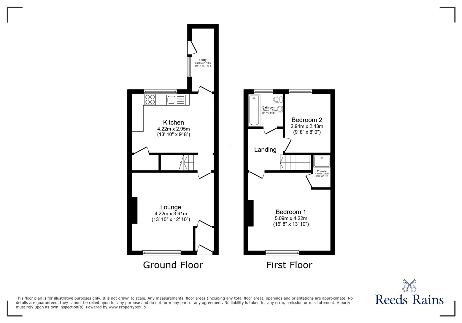 Floorplan of 2 bedroom Mid Terrace House to rent, Ashton Road, Hyde, Greater Manchester, SK14