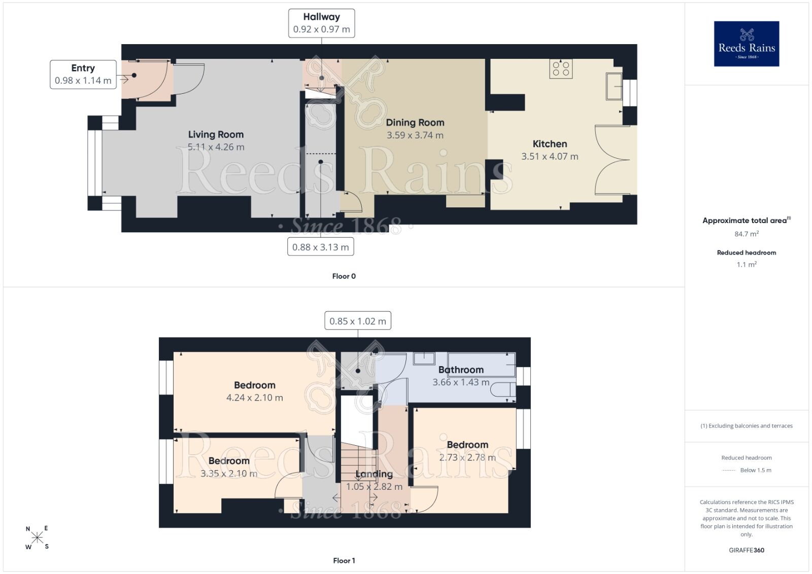 Floorplan of 3 bedroom Mid Terrace House to rent, Lodge Lane, Hyde, Greater Manchester, SK14